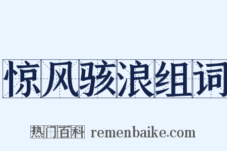 惊风骇浪组词是什么意思的图片